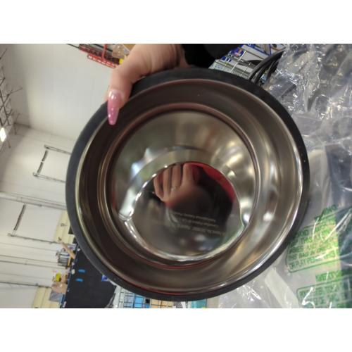 Enhanced Pet Bowl – Slanted Stainless Steel Dog Bowl for Breeds Like Bulldogs, Pugs – Raised Back, No-Spill, Reduces Gas & Mess – Medium Size, Non-Slip, Food-Grade - Does Not Ship from China