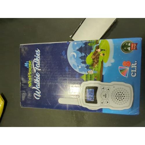 Wishouse Rechargeable Walkie Talkies Blue for Kids Long Range with USB Charger,Outdoor Camping Games with Flashlight Indoor Fun Army Toys for Boys Girls Family,Xmas Birthday Gift for 3-12 Year Old Children