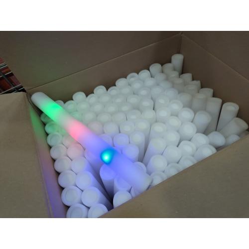 100 Pack LED Glow Sticks for Wedding, Bulk Foam Glow Sticks with 3 Modes Colorful Flashing, Glow Stick Bulk Party Pack for Wedding, Raves, Concert,Camping, Sporting Events, Pool Party