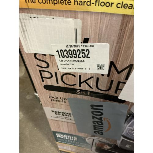 Shark Steam Pickup 3-in-1 Steam Mop Picks Up Debris, Deep Scrubs, & Steam Sanitizes - All At Once, Lightweight Steam Cleaner for Home, Steam Cleaner for Hardwood, Tile & Laminate, White, SD205CCO