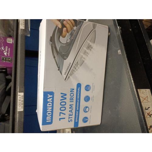1700W Steam Iron for Clothes 20s Fast Heat-up, Iron with 10.14oz Water Tank, Non-Stick Ceramic Soleplate, Auto-Off, Spray Mist & Steam Burst, Ironing Clothes for Home
