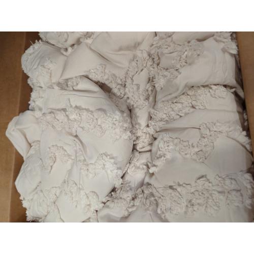 Bedsure Tufted Boho Comforter Set oversized queen Size - Beige Boho Bed Set, GentleSoft™Farmhouse Shabby Chic Embroidery Bedding, Gifts for Woman, Soft Jacquard oversized queen
