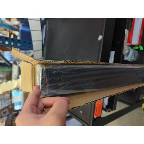 1 Pack 4FTx 2-3/8x1-3/16 Aluminum Black Handrail with Self Drilling Screws Nylon End Caps, Rectangular Handrail Cuttable Flat Top Rail for Deck Stair Railing Indoor Outdoor Cable Railing System