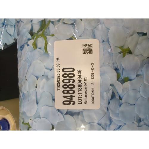 FagusHome Silk Hydrangea Heads 36 Pcs Artificial Flowers Heads and 3 Dozens Stems Fake Hydrangea Flowers with Stems for Home Wedding Decor (Light Blue)