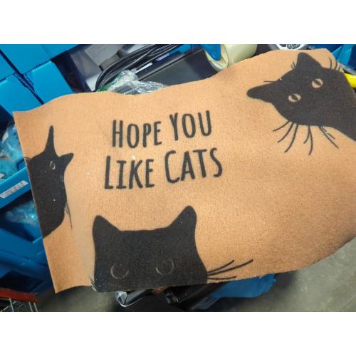 Hope You Like Cats Doormat 29×17 Inch, Funny Black Cat Door Mat, Cute Cat Front Doormat, Funny Welcome Mat Outdoor Indoor, Coir Door Mat for Entryway Porch, Housewarming Gift