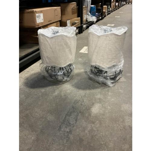 Hamilyeah Bedside Lamps Set of 2, Black Table Lamps with Beige Linen Fabric Shade, Industrial Lamps for Night Stands with On/Off Switch, Modern Simple Desk Lamps for Bedroom, Living Room