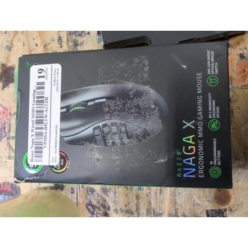 Razer Naga V2 Pro Wireless MMO Gaming Mouse: 19 1 Programmable Buttons w/Swappable Side Plates - HyperScroll Pro Wheel - Focus Pro 30K Optical Sensor - Optical Mouse Switches Gen-3-300 Hr Battery