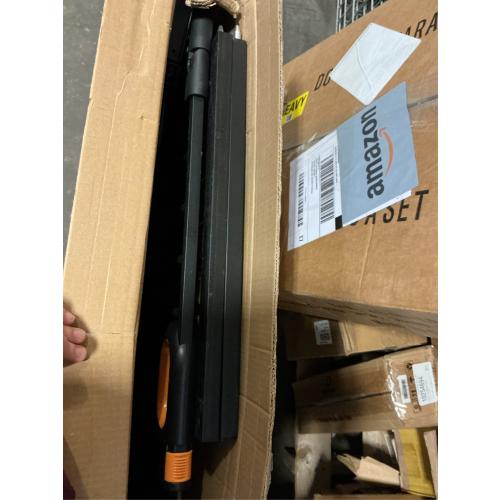 Owlie Baby Gate with Door 66-75 Inch, Extra Wide Stair Gates for Kids Adjustable Wide Dog Pet Gate Stairway Large Baby Gates Pressure Mount for Pets for House Stairway Doorway Black (30.5'' Tall)