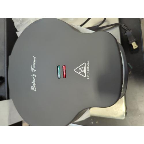 Baker's Friend Waffle Cone Maker Machine with Browning Control, Nonstick Waffle Bowl Maker, 7.5” Ice Cream Cone Maker, Thin Waffle Maker Crispy, Cone Roller & Bowl Press Included, Aqua