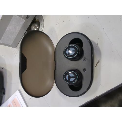 Black [Upgraded Version] TRANYA B530 Bluetooth 5.0 Deep Bass True Wireless Earbuds, Aptx/AAC Compatible Sports Wireless Headphone with CVC8.0 Noise Cancellation, 80 Hours Playtime with Charging Case