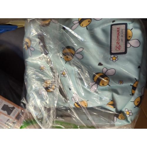 ZOMAKE Sling Bag,Small Crossbody Sling Backpack,Water Resistant Shoulder Daypack for Travel,Anti Thief Chest Bag for Hiking(Bee Blue)