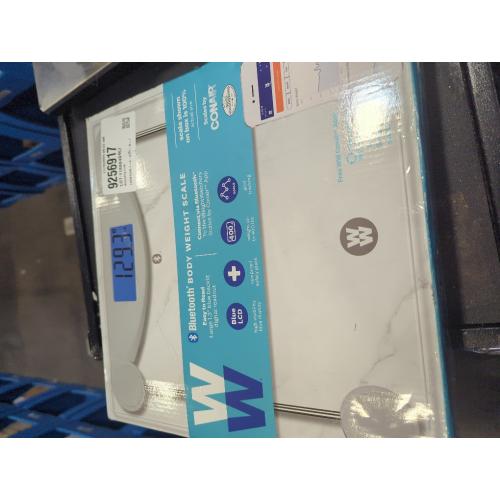 Bluetooth Body Weight Scale Clear - Weight Watchers: Digital Glass Bathroom Scale, LCD Display, 400 lb Capacity