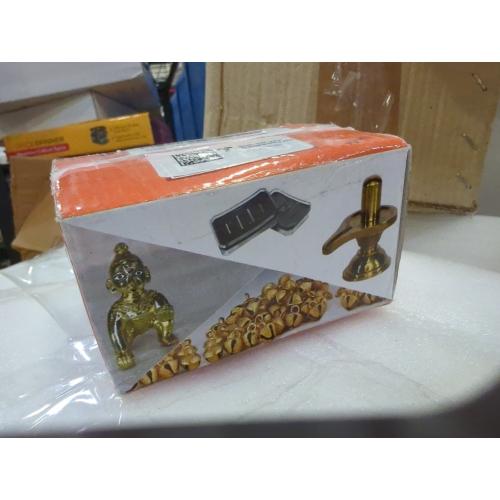 eSplanade 100 Pcs Indian Brass Anklets/Ghungroo Bells Loose Beads Bellydance Music Classes Craft gold