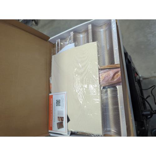 French Bread Kit - Baguette Pan for Baking, Silicone Baking Mat, Dough Cutter and Scraper, Bread Lame Cutter, & Bakers Couche Proofing Cloth - Nonstick Bread Pans for Homemade Bread Gift Set