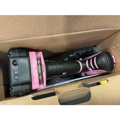 AVID POWER 20V MAX Lithium lon Cordless Drill Set, Power Drill Kit with Battery and Charger, 3/8-Inch Keyless Chuck, Variable Speed, 16 Position and 22pcs Bits (Pink)