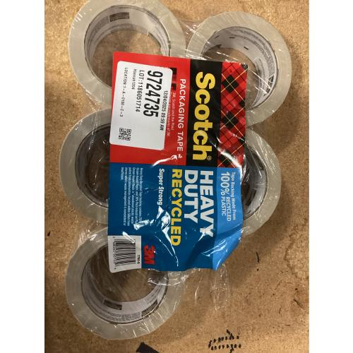 Scotch Heavy Duty Packing Tape 1.88 x 54.6 yds. Clear 5 Pack (7750-6)