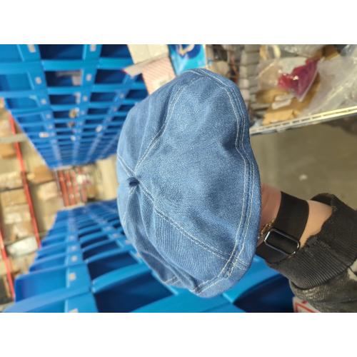 Student Denim Octagonal Beret Men's Women's Casual Painter's Hat