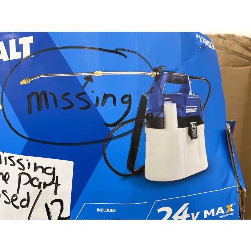 Kobalt 2.11-Gallon Plastic Handheld Sprayer - missing part, see the photo.