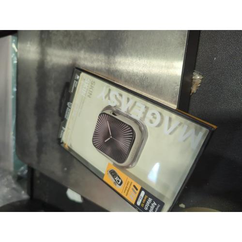 MAGEASY Designed for Apple Watch Series 11 Case 46mm | Shockproof Silicone Bumper with Customizable Buttons, Military Grade Durable Protective iWatch Cover, Skin Series - Starlight White