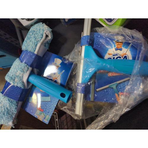 MR.SIGA Professional Window Cleaning Combo - Squeegee & Microfiber Window Scrubber, 14