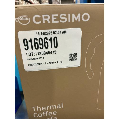 Cresimo Thermal Coffee Carafe 68oz / 2L - 12 Hours Hot Beverage Dispenser, Insulated Stainless Steel Carafe for Liquids, Coffee Carafes For Keeping Hot Water Dispenser for Parties - Large Tea Flask