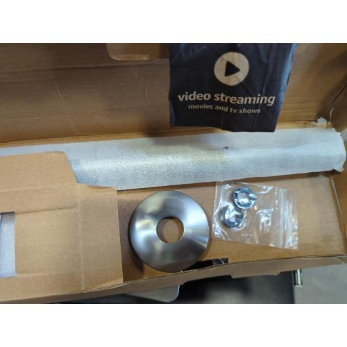 OFFO Shower Arm with Flange, 16 in Ceiling Mount Replacement Rain Shower Head Straight Arm Ceiling-Mounted For Fixed Shower Head & High Pressure Rain, Chrome