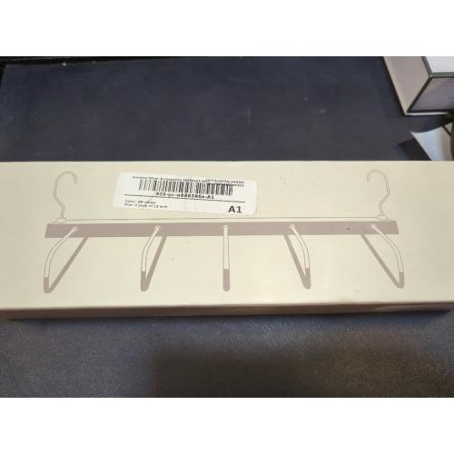 MORALVE Pants Hangers Space Saving - 2 Pack European Beechwood Scarf and Jean Hangers - Closet Organizer and Space Saver Pant Rack, Leggings Hanger, and Scarf Holder with 360° Swivel Hook