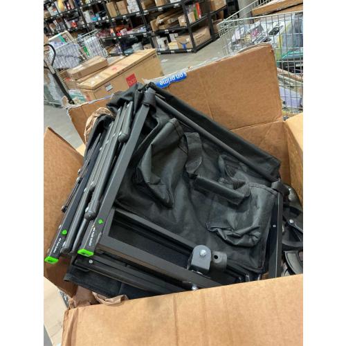 VIC Collapsible Folding Wagon, Extra Long Extender Wagon Cart,Beach Wagon Cart Heavy Duty 440LBs Foldable, Utility Grocery Wagon with Side Pocket for Camping Garden Sports, V1max