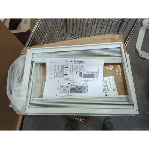 Window AC Side Panels with Frame Set,Air Conditioner Accordion Filler Curtain Replacement for Window AC Units,Fits Most 8,000 BTU Units,White,2 Pack