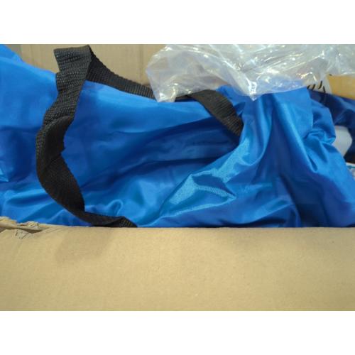 Luxury Air Mattress Queen with Built in Pump, 18'' High Double Blow Up Mattress, Self Inflating Air Bed with Flocked Top and Carry Bag, Durable Portable Airbed for Home Guest and Camping, Blue