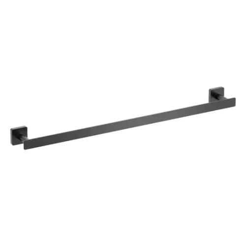 Bathroom Accessories 23.62 in. Wall Mounted Towel Bar in Matte Black