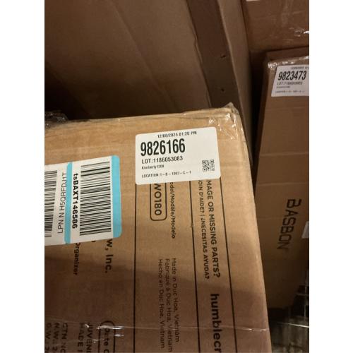 Inspire Grey and White Extra Large Storage Organizer with 20 Plastic Bins