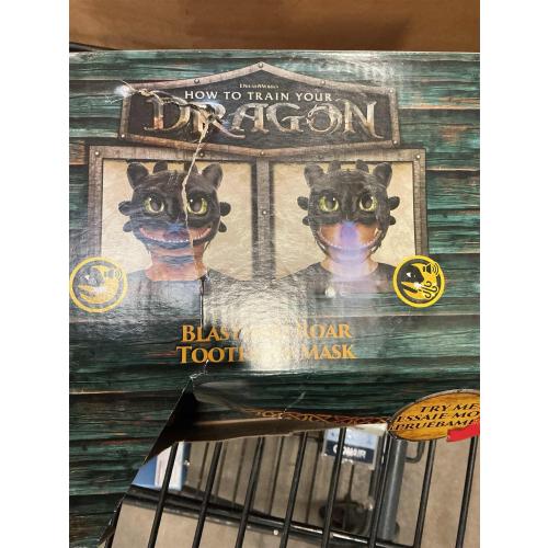 Dreamworks Dragons How To Train Your Dragon, Electronic Blast & Roar Toothless Mask, Kids Dress Up & Pretend Play Costumes for Boys & Girls Ages 4 & Up