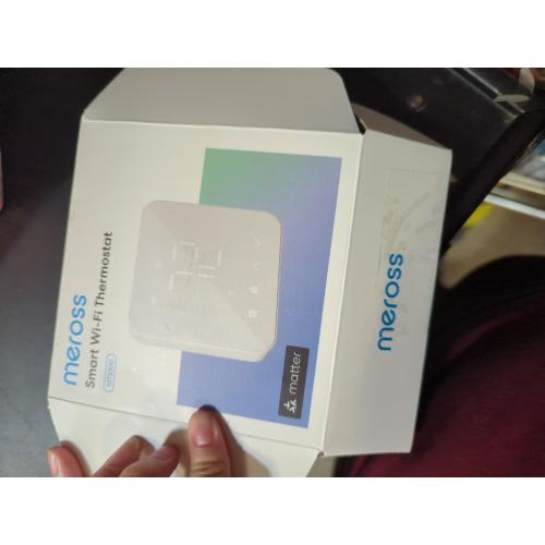 meross Smart Thermostat for Home, WiFi Thermostat Works with Matter, Alexa, Apple Home, Google Assistant, App & Voice Control, 7x24h Scheduling, Energy Saving, C-Wire Required, Matte White