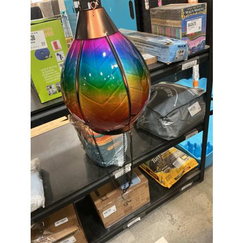 DREAMSOUL Hot Air Balloon Solar Lantern, Glass Outdoor Lantern Hanging Solar Lanterns Outdoor Waterproof for Patio Porch Garden Decor