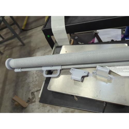 Retractable Baby Gate for Stairs, 55 Wide Mesh Dog Gate Indoor, 34'' Tall Child Gate for Doorways, Hallways, Deck, Indoor Outdoor Pet Baby Safety Essentials for Home, Grey