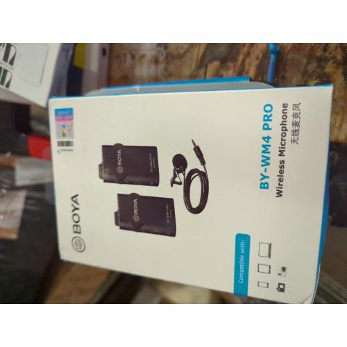 BOYA 2.4GHz Wireless Lavalier Lapel Microphone System for iPhone/iPad Dual Clip On Cordless Lav Mic for Vlog Video Recording YouTube with Lightning Connector Receiver and Transmitter by-WM4 PRO-K4