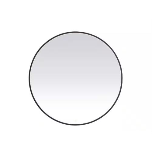 Round Bathroom Mirror 24 x 24 Black