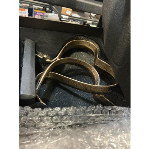 Wedding Anniversary Couples Gift - Two Hearts and Cross Iron Sculpture, Heart Decoration Gift for Her and Him, 1st to 50th or 60th Anniversary, Includes Present Box and Poem Card