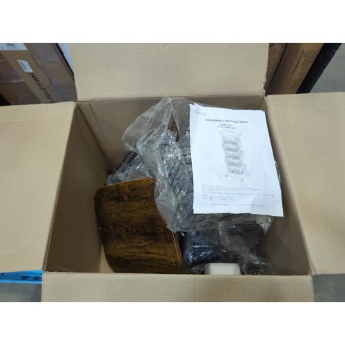 5 Tier Kitchen Vegetable Storage Cart Fruit Basket with One-Piece Rotating Bowls, Rolling Cart on Wheels with Wire Mesh Basket, Large Metal Pantry Organizer Stand Holder for Onion Potato, Black