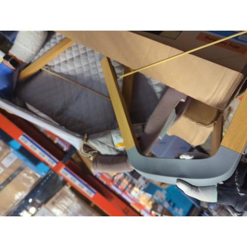 3 in 1 Baby Bassinet, Rocking Bassinets with Comfy Mattress and Wheels, Adjustable Height Bassinet Bedside Sleeper, Easy Folding Portable Crib for Newborn (Grey)