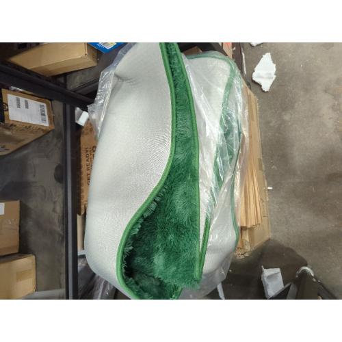 OLANLY Area Rugs for Living Room Bedroom, Machine Washable 4x5.9 ft Soft Fluffy Shaggy Bedside Rug, Indoor Floor Carpet for Kids Girls and Boys, Dorms, Nursery Rooms, Home Decor Aesthetic, Dark Green