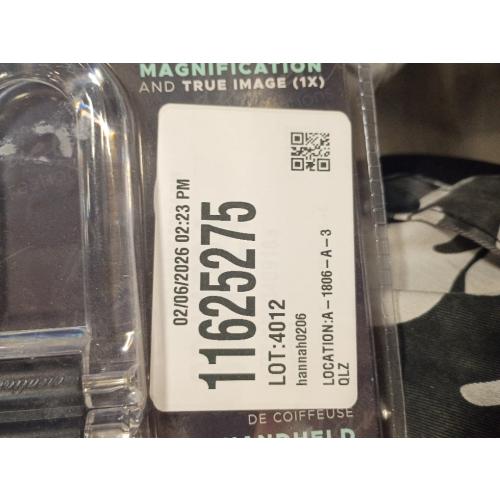 Folding Hand Held 10x Magnification Mirror