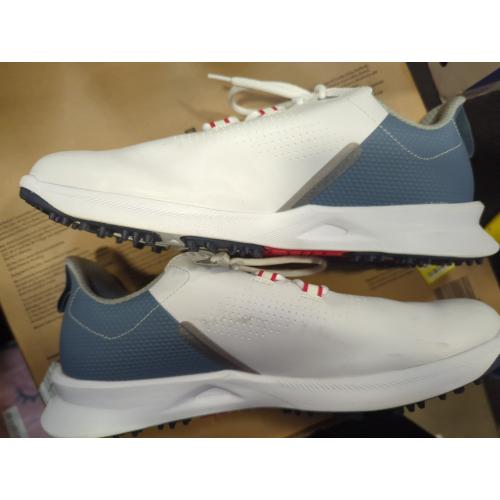 FootJoy, White with Gray and Red patterns, Men's 11 FJ Fuel Golf Shoe