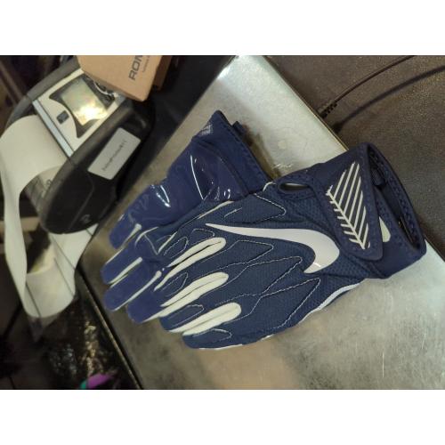 Nike Youth Superbad 4.5 Football Gloves (College Navy/College Navy/White, Small)