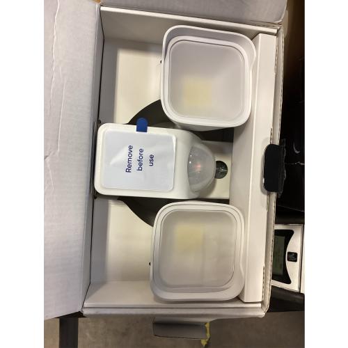 Wyze Wired Outdoor Wi-Fi Floodlight v2 Home Security Camera with 2K Video, Color Night Vision, Motion Activated LEDs - White