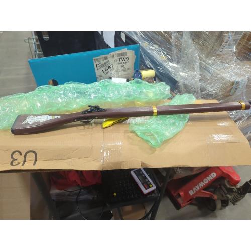 PARRIS CLASSIC QUALITY TOYS EST. 1936 Kentucky Rifle - Real Wood & Steel Single, Shot Cap Rifle, Solid One-Piece Wood Stock, Die-Cast Metal, Fires #917 Caps, Great Theatrical Prop, Pre-1898 Design