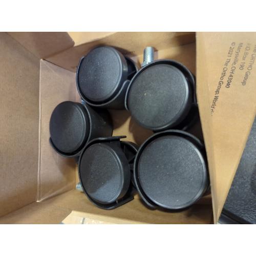 uxcell Furniture Casters 2 Inch Nylon M10 x 15mm Threaded Stem Swivel Caster Wheels, 38lb Capacity Each Wheel, 5 Pcs