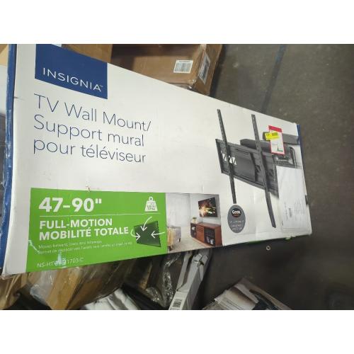 Insignia NS-HTVMM1703-C - Bracket - for flat panel - steel - black - screen size: 47-80 - wall-mountable
