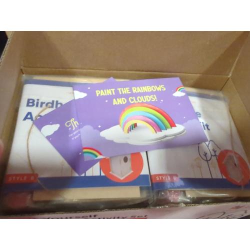 12 DIY Bird House Kits For Children to Build - Wood Birdhouse for Kids to Paint - Unfinished Bird Houses for Kids - Wood Craft Project Kits - Wooden Arts & Craft for Girls & Boys - Classroom Activity